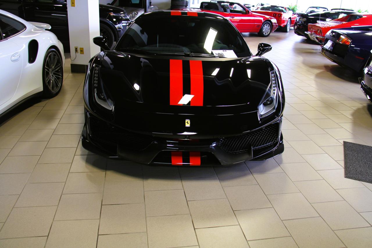 2019 Ferrari 488 Pista BLACK ON BLACK WITH RED STRIPE/ACCENTS!!! - Photo #1