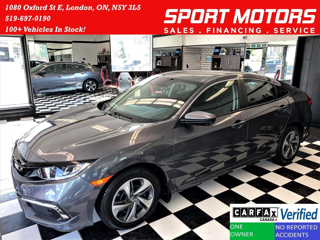 Used 2021 Honda Civic LX+LaneKeep+Adaptive Cruise+ApplePlay+CLEAN CARFAX for sale in London, ON