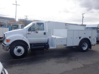 2011 Ford F-750 Service Truck 2WD 3 Seater Diesel, 6.7L L6 TURBO DIESEL engine, 6 cylinder, 2 door, manual transmission, 4X2, air conditioning, AM/FM radio, white exterior, gray interior, cloth. Certification and Decal Valid until April 2023. $49,830.00 plus $375 processing fee, $50,205.00 total payment obligation before taxes.  Listing report, warranty, contract commitment cancellation fee, financing available on approved credit (some limitations and exceptions may apply). All above specifications and information is considered to be accurate but is not guaranteed and no opinion or advice is given as to whether this item should be purchased. We do not allow test drives due to theft, fraud and acts of vandalism. Instead we provide the following benefits: Complimentary Warranty (with options to extend), Limited Money Back Satisfaction Guarantee on Fully Completed Contracts, Contract Commitment Cancellation, and an Open-Ended Sell-Back Option. Ask seller for details or call 604-522-REPO(7376) to confirm listing availability.