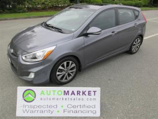 Used 2016 Hyundai Accent Sport 5-Door AUTO, SUNROOF, FINANCING, WARRANTY, INSP, BCAA MEMBERSHIP! for sale in Surrey, BC