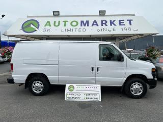 SUPER CLEAN LOW KMS INSPECTED WITH BCAA MEMBERSHIP<br /><br />CALL OR TEXT KARL @ 6-0-4-2-5-0-8-6-4-6 FOR INFO & TO CONFIRM LOCATION.<br /><br />VERY NICE E-150 CARGO VAN SUPER CLEAN INSIDE AND OUT, IT EVEN HAS A BACK UP CAMERA. THROUGH THE SHOP, FULLY INSPECTED AND READY TO GO. LOCAL VAN, NO ACCIDENT CLAIMS AND WE HAVE SERVICE HISTORY AS WELL. TIRES AND BRAKES ARE NEARLY NEW, IT NEEDS NOTHING. <br /><br />2 LOCATIONS TO SERVE YOU, BE SURE TO CALL FIRST TO CONFIRM WHERE THE VEHICLE IS.<br /><br />We are a family owned and operated business since 1983 and we are committed to offering outstanding vehicles backed by exceptional customer service, now and in the future.<br />Whatever your specific needs may be, we will custom tailor your purchase exactly how you want or need it to be. All you have to do is give us a call and we will happily walk you through all the steps with no stress and no pressure.<br /><br />                                            WE ARE THE HOUSE OF YES!<br /><br />ADDITIONAL BENEFITS WHEN BUYING FROM SK AUTOMARKET:<br /><br />-ON SITE FINANCING THROUGH OUR 17 AFFILIATED BANKS AND VEHICLE                                                   FINANCE COMPANIES<br />-IN HOUSE LEASE TO OWN PROGRAM.<br />-EVERY VEHICLE HAS UNDERGONE A 120 POINT COMPREHENSIVE INSPECTION<br />-EVERY PURCHASE INCLUDES A FREE POWERTRAIN WARRANTY<br />-EVERY VEHICLE INCLUDES A COMPLIMENTARY BCAA MEMBERSHIP FOR YOUR SECURITY.<br />-EVERY VEHICLE INCLUDES A CARFAX AND ICBC DAMAGE REPORT<br />-EVERY VEHICLE IS GUARANTEED LIEN FREE<br />-DISCOUNTED RATES ON PARTS AND SERVICE FOR YOUR NEW CAR AND ANY OTHER   FAMILY CARS THAT NEED WORK NOW AND IN THE FUTURE.<br />-36 YEARS IN THE VEHICLE SALES INDUSTRY<br />-A+++ MEMBER OF THE BETTER BUSINESS BUREAU<br />-RATED TOP DEALER BY CARGURUS 2 YEARS IN A ROW<br />-MEMBER IN GOOD STANDING WITH THE VEHICLE SALES AUTHORITY OF BRITISH   COLUMBIA<br />-MEMBER OF THE AUTOMOTIVE RETAILERS ASSOCIATION<br />-COMMITTED CONTRIBUTOR TO OUR LOCAL COMMUNITY AND THE RESIDENTS OF BC $495 Documentation fee and applicable taxes are in addition to advertised prices.<br />LANGLEY LOCATION DEALER# 40038<br />S. SURREY LOCATION DEALER #9987<br />