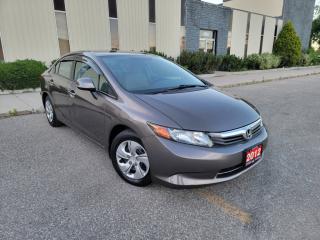 Used 2012 Honda Civic LX ,CRUISE CONTROL,BLUETOOTH,TRACTION CONTROL,CERTIFIED for sale in Mississauga, ON