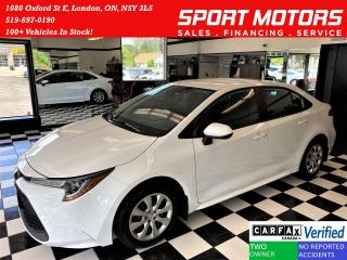 Used 2020 Toyota Corolla LE+Camera+Apple Play+New Tires+CLEAN CARFAX for sale in London, ON