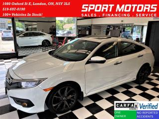 Used 2018 Honda Civic Touring+Leather+Roof+WirelessCharging+CLEAN CARFAX for sale in London, ON