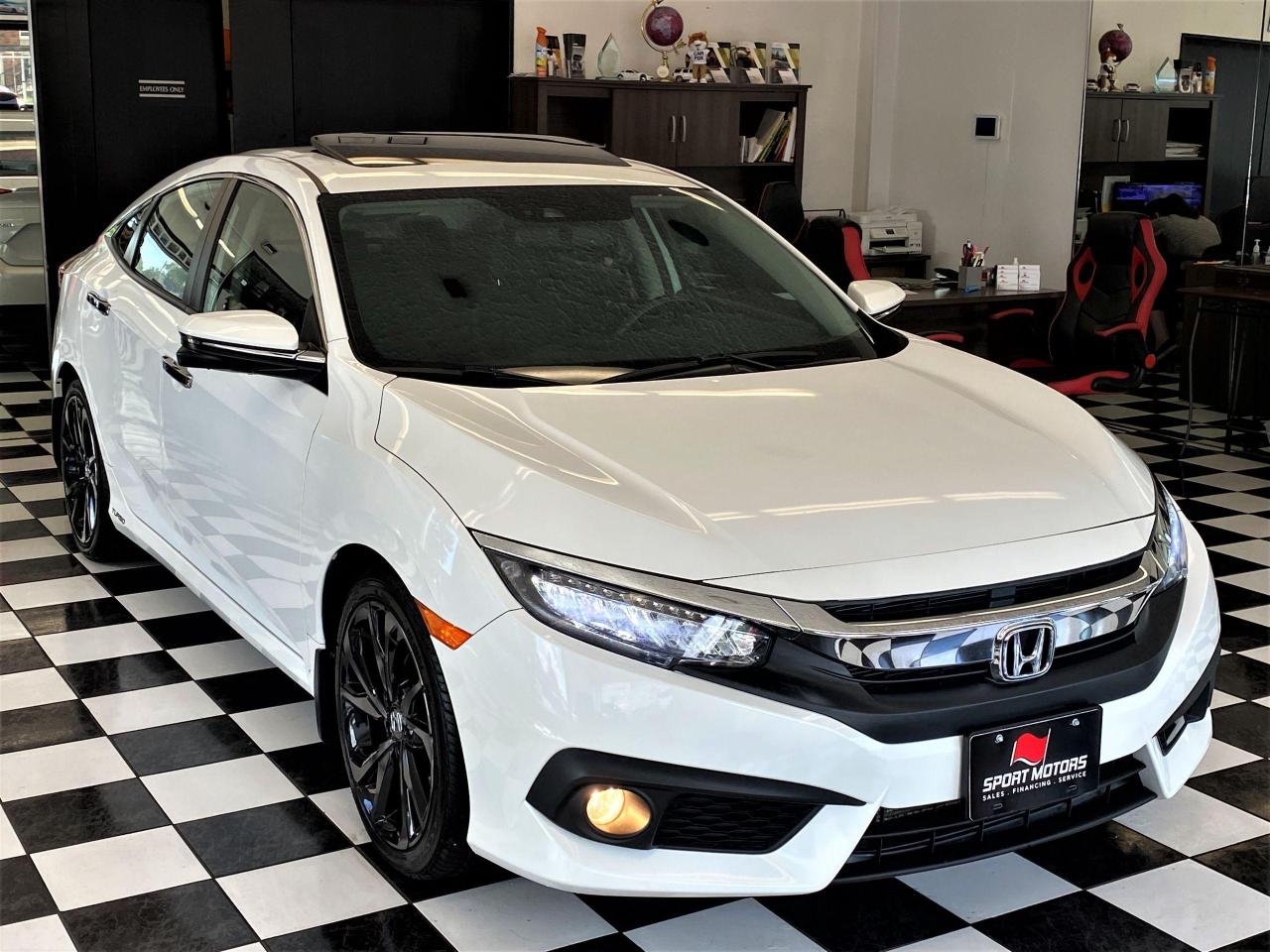 2018 Honda Civic Touring+Leather+Roof+WirelessCharging+CLEAN CARFAX Photo5