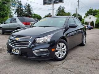 <p class=MsoNormal><span style=font-size: 13.5pt; line-height: 107%; font-family: Segoe UI,sans-serif; color: black;>GREAT CONDITION BLACK ON BLACK CHEVROLET SEDAN W/ GOOD MILEAGE, EQUIPPED W/ THE VERY FUEL EFFICIENT 4 CYLINDER 1.4L ECOTECH TURBO ENGINE, LOADED W/ REAR-VIEW CAMERA, BLUETOOTH CONNECTION, ON-STAR ASSIST, POWER LOCKS/WINDOWS AND MIRRORS, KEYLESS ENTRY, CRUISE CONTROL, AUTOMATIC HEADLIGHTS, AIR CONDITIONING, WARRANTIES AND MORE!*** FREE RUST-PROOF PACKAGE FOR A LIMITED TIME ONLY *** This vehicle comes certified with all-in pricing excluding HST tax and licensing. Also included is a complimentary 36 days complete coverage safety and powertrain warranty, and one year limited powertrain warranty. Please visit our website at www.bossauto.ca today!</span></p>
