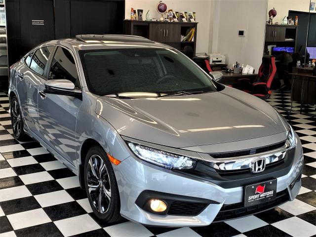 2018 Honda Civic Touring+Leather+Roof+WirelessCharging+CLEAN CARFAX Photo5