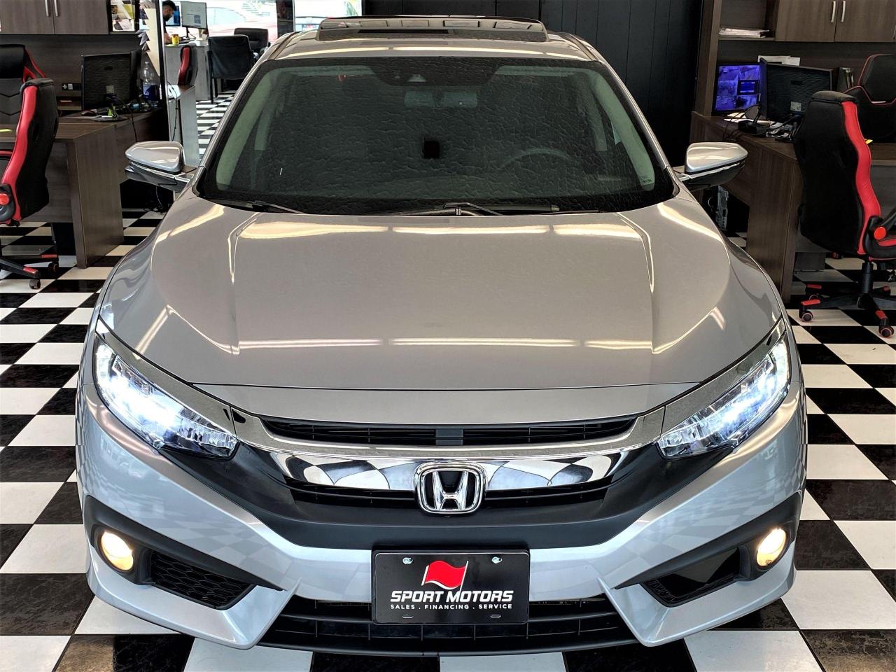 2018 Honda Civic Touring+Leather+Roof+WirelessCharging+CLEAN CARFAX Photo76