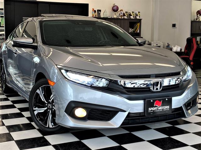 2018 Honda Civic Touring+Leather+Roof+WirelessCharging+CLEAN CARFAX Photo16