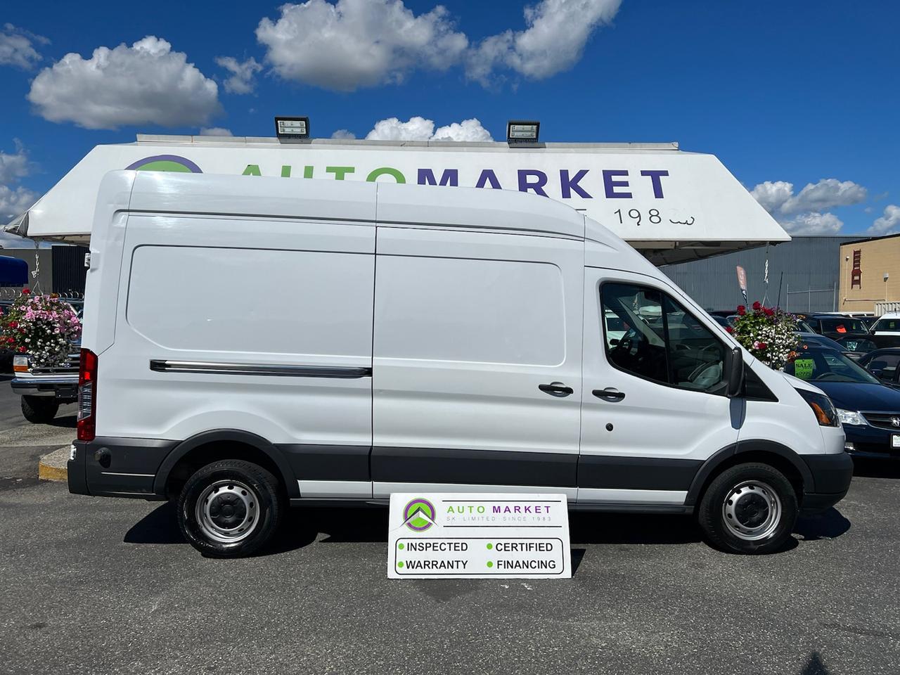 TONS OF CLEAN TRANSIT VANS IN STOCK! STOP BY AND CHECK US OUT!<br /><br />CALL OR TEXT KARL @ 6-0-4-2-5-0-8-6-4-6 FOR INFO & TO CONFIRM WHICH LOCATION.<br /><br />VERY NICE TRANSIT 250 LONG 148" WHEEL BASE HIGH ROOF VAN. THIS IS THE ONE EVERYONE WANTS! LOCAL VAN, WELL TAKEN CARE OF. TIRES AND BRAKES HAVE TONS OF LIFE LEFT ON THEM, IT NEEDS NOTHING! TWO KEYS TOO! PUT YOUR NAME ON THE SIDE AND GO TO WORK. DON'T MISS THIS ONE, THESE HIGH ROOF / LONG VANS ARE HARD TO FIND!&nbsp;<br /><br />2 LOCATIONS TO SERVE YOU, BE SURE TO CALL FIRST TO CONFIRM WHERE THE VEHICLE IS.<br /><br />We are a family owned and operated business since 1983 and we are committed to offering outstanding vehicles backed by exceptional customer service, now and in the future.<br />Whatever your specific needs may be, we will custom tailor your purchase exactly how you want or need it to be. All you have to do is give us a call and we will happily walk you through all the steps with no stress and no pressure.<br /><br />&nbsp; &nbsp; &nbsp; &nbsp; &nbsp; &nbsp; &nbsp; &nbsp; &nbsp; &nbsp; &nbsp; &nbsp; &nbsp; &nbsp; &nbsp; &nbsp; &nbsp; &nbsp; &nbsp; &nbsp; &nbsp; &nbsp; WE ARE THE HOUSE OF YES!<br /><br />ADDITIONAL BENEFITS WHEN BUYING FROM SK AUTOMARKET:<br /><br />-ON SITE FINANCING THROUGH OUR 17 AFFILIATED BANKS AND VEHICLE&nbsp; &nbsp; &nbsp; &nbsp; &nbsp; &nbsp; &nbsp; &nbsp; &nbsp; &nbsp; &nbsp; &nbsp; &nbsp; &nbsp; &nbsp; &nbsp; &nbsp; &nbsp; &nbsp; &nbsp; &nbsp; &nbsp; &nbsp; &nbsp; &nbsp; &nbsp;FINANCE COMPANIES.<br />-IN HOUSE LEASE TO OWN PROGRAM.<br />-EVERY VEHICLE HAS UNDERGONE A 120 POINT COMPREHENSIVE INSPECTION.<br />-EVERY PURCHASE INCLUDES A FREE POWERTRAIN WARRANTY.<br /><br />-EVERY VEHICLE INCLUDES A CARFAX AND ICBC DAMAGE REPORT.<br />-EVERY VEHICLE IS GUARANTEED LIEN FREE.<br />-DISCOUNTED RATES ON PARTS AND SERVICE FOR YOUR NEW CAR AND ANY OTHER&nbsp; &nbsp;FAMILY CARS THAT NEED WORK NOW AND IN THE FUTURE.<br />-40 YEARS IN THE VEHICLE SALES INDUSTRY.<br />-A+++ MEMBER OF THE BETTER BUSINESS BUREAU.<br />-RATED&nbsp;TOP DEALER BY CARGURUS 2 YEARS IN A ROW<br />-MEMBER&nbsp;IN GOOD STANDING WITH THE VEHICLE SALES AUTHORITY OF BRITISH&nbsp; &nbsp;COLUMBIA.<br />-MEMBER OF THE AUTOMOTIVE RETAILERS ASSOCIATION.<br />-COMMITTED CONTRIBUTOR TO OUR LOCAL COMMUNITY AND THE RESIDENTS OF BC.<br /><br /><br /> This vehicle has been Fully Inspected, Certified and Qualifies for Our Free Extended Warranty.Don't forget to ask about our Great Finance and Lease Rates. We also have a Options for Buy Here Pay Here and Lease to Own for Good Customers in Bad Situations. 2 locations to help you, White Rock and Langley. Be sure to call before you come to confirm the vehicles location and availability or look us up at www.automarketsales.com. White Rock 604-542-4970 and Langley 604-533-1310. Serving Surrey, Delta, Langley, Richmond, Vancouver, all of BC and western Canada. Financing & leasing available. CALL SK AUTOMARKET LTD. 6045424970. Call us toll-free at 1 877 813-6807. $999 Documentation fee (negotiable) and applicable taxes are in addition to advertised prices. LANGLEY LOCATION DEALER# 40038 S. SURREY LOCATION DEALER #9987