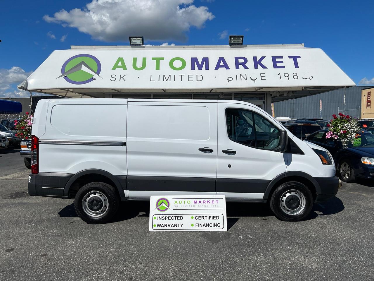 TONS OF TRANSIT VANS IN STOCK! INSPECTED! CLEAN VAN!<br /><br />CALL OR TEXT KARL @ 6-0-4-2-5-0-8-6-4-6 FOR INFO & TO CONFIRM WHICH LOCATION.<br /><br />VERY CLEAN FORD TRANSIT 250 VAN WITH THE SHORT WHEEL BASE AND SHORT ROOF MAKES THIS A NICE COMPACT UNIT FOR IN AND AROUND THE CITY. PERFECT COMPANY VAN FOR DELIVERIES. PUT YOUR NAME ON THE SIDE AND YOUR READY TO GO WORK. IT NEEDS NOTHING! LOCAL VAN WITH NO ACCIDENTS. 2 KEYS! DON'T WASTE YOUR TIME WE HAVE A HUGE SELECTION OF TRANSIT VANS IN STOCK.<br /><br />2 LOCATIONS TO SERVE YOU, BE SURE TO CALL FIRST TO CONFIRM WHERE THE VEHICLE IS.<br /><br />We are a family owned and operated business since 1983 and we are committed to offering outstanding vehicles backed by exceptional customer service, now and in the future.<br />Whatever your specific needs may be, we will custom tailor your purchase exactly how you want or need it to be. All you have to do is give us a call and we will happily walk you through all the steps with no stress and no pressure.<br /><br />&nbsp; &nbsp; &nbsp; &nbsp; &nbsp; &nbsp; &nbsp; &nbsp; &nbsp; &nbsp; &nbsp; &nbsp; &nbsp; &nbsp; &nbsp; &nbsp; &nbsp; &nbsp; &nbsp; &nbsp; &nbsp; &nbsp; WE ARE THE HOUSE OF YES!<br /><br />ADDITIONAL BENEFITS WHEN BUYING FROM SK AUTOMARKET:<br /><br />-ON SITE FINANCING THROUGH OUR 17 AFFILIATED BANKS AND VEHICLE&nbsp; &nbsp; &nbsp; &nbsp; &nbsp; &nbsp; &nbsp; &nbsp; &nbsp; &nbsp; &nbsp; &nbsp; &nbsp; &nbsp; &nbsp; &nbsp; &nbsp; &nbsp; &nbsp; &nbsp; &nbsp; &nbsp; &nbsp; &nbsp; &nbsp; &nbsp;FINANCE COMPANIES.<br />-IN HOUSE LEASE TO OWN PROGRAM.<br />-EVERY VEHICLE HAS UNDERGONE A 120 POINT COMPREHENSIVE INSPECTION.<br />-EVERY PURCHASE INCLUDES A FREE POWERTRAIN WARRANTY.<br />-EVERY VEHICLE INCLUDES A CARFAX AND ICBC DAMAGE REPORT.<br />-EVERY VEHICLE IS GUARANTEED LIEN FREE.<br />-DISCOUNTED RATES ON PARTS AND SERVICE FOR YOUR NEW CAR AND ANY OTHER&nbsp; &nbsp;FAMILY CARS THAT NEED WORK NOW AND IN THE FUTURE.<br />-40 YEARS IN THE VEHICLE SALES INDUSTRY.<br />-A+++ MEMBER OF THE BETTER BUSINESS BUREAU.<br />-RATED&nbsp;TOP DEALER BY CARGURUS 2 YEARS IN A ROW<br />-MEMBER&nbsp;IN GOOD STANDING WITH THE VEHICLE SALES AUTHORITY OF BRITISH&nbsp; &nbsp;COLUMBIA.<br />-MEMBER OF THE AUTOMOTIVE RETAILERS ASSOCIATION.<br />-COMMITTED CONTRIBUTOR TO OUR LOCAL COMMUNITY AND THE RESIDENTS OF BC.<br /> This vehicle has been Fully Inspected, Certified and Qualifies for Our Free Extended Warranty.Don't forget to ask about our Great Finance and Lease Rates. We also have a Options for Buy Here Pay Here and Lease to Own for Good Customers in Bad Situations. 2 locations to help you, White Rock and Langley. Be sure to call before you come to confirm the vehicles location and availability or look us up at www.automarketsales.com. White Rock 604-542-4970 and Langley 604-533-1310. Serving Surrey, Delta, Langley, Richmond, Vancouver, all of BC and western Canada. Financing & leasing available. CALL SK AUTOMARKET LTD. 6045424970. Call us toll-free at 1 877 813-6807. $999 Documentation fee (negotiable) and applicable taxes are in addition to advertised prices. LANGLEY LOCATION DEALER# 40038 S. SURREY LOCATION DEALER #9987<br />