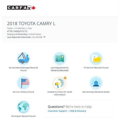 2018 Toyota Camry LE+Camera+Toyota Sense+AdaptiveCruise+CLEAN CARFAX Photo13