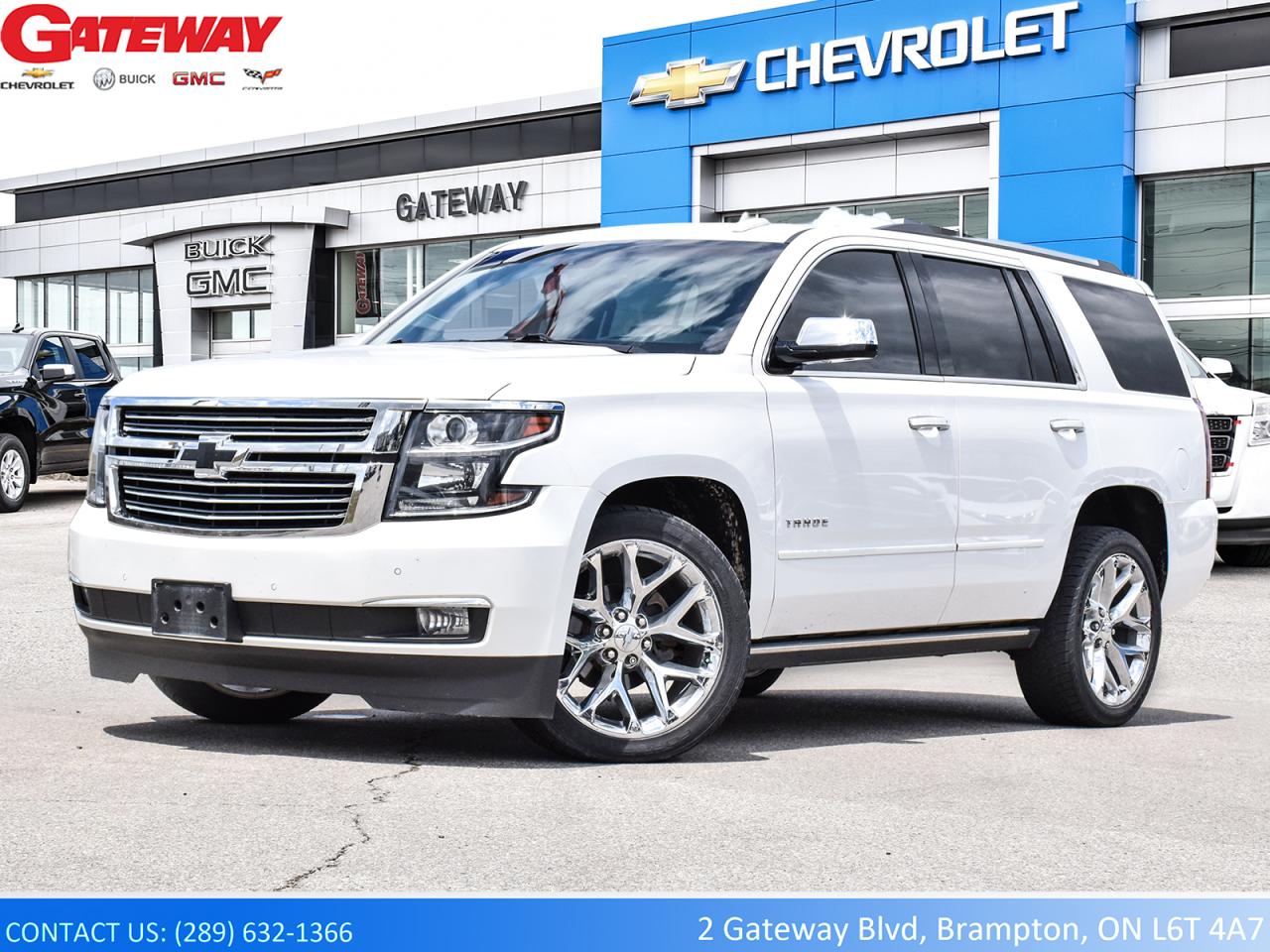 2017 Chevrolet Tahoe Summit White Premier 4WD 6-Speed Automatic Electronic with Overdrive EcoTec3 5.3L V8    **LOCAL TRADE**, **SUPER CLEAN**, **GARAGE KEPT**, Aggresive nation wide pricing, Fully reconditioned to ensure years of safe, trouble Free driving!, 4WD, Jet Black w/Leather-Appointed Seat Trim.      Our Market Value pricing take the worry out of buying a Pre Owned vehicle: - No Haggle, market based pricing. * - A no pressure Sales experience. * - Full Disclosure & Transparency. - Please contact us at 1-800-813-1669 for full details. * Canada WIDE SHIPPING ON ALL OUR USED VEHICLES MAKES PURCHASING HASSLE-FREE, NO MATTER YOUR LOCATION!! * Special financing rate available O.A.C. * We can custom a special monthly or Bi weekly payment that suit your needs! * Please contact us to schedule a test drive. * All trade in are welcome! * No credit? Bad credit? New to the country? We got you covered! Let us help you find a vehicle today! * The team at GATEWAY CHEVROLET would like to thank you for the opportunity to earn your business. *Please confirm with seller for accuracy of information provided. Distance driven is recorded at the time of listing.      Awards:    * JD Power Canada Automotive Performance, Execution and Layout (APEAL) Study, Dependability Study   * ALG Canada Best Residual Value
