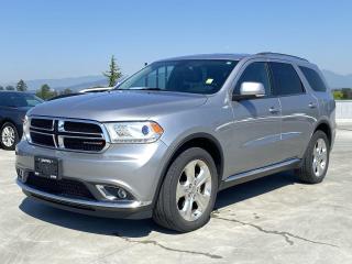 No accidents!



2015 Dodge Durango Limited AWD 8-Speed Automatic 3.6L V6 Flex Fuel 24V VVT Billet Silver Metallic Clearcoat



AWD, 6 Speakers, AM/FM radio: SiriusXM, Audio memory, Fully automatic headlights, Garage door transmitter, Heated front seats, Heated rear seats, Heated steering wheel, Memory seat, Power Sunroof, Quick Order Package 23E, Rear Parking Sensors, Rear window wiper, Remote keyless entry, Roof rack, Speed-Sensitive Wipers, Steering wheel mounted audio controls, Turn signal indicator mirrors.





Reviews:

  * Performance is highly rated from both engines, especially the HEMI V8. Durango is said to ride with comfort and confidence, even in inclement weather. Many owners rate styling highly, and report satisfying value-for-the-money in terms of performance, looks and feature content. Durangos high-end stereo system and consistently good ride quality are among its best assets. Source: autoTRADER.ca