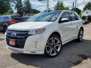 <p class=MsoNormal><span style=font-size: 13.5pt; line-height: 107%; font-family: Segoe UI,sans-serif; color: black;>***TWO SETS OF TIRES ON RIMS INCLUDING WINTER TIRES***VERY SHARP LOOKING WHITE ON BLACK SPACIOUS FORD EDGE SUV W/ SPORT PACKAGE, EQUIPPED W/ THE EVER RELIABLE 6 CYLINDER 305 HORSEPOWER 3.7L DOHC ENGINE, LOADED W/ 22in RIMS, ALL-WHEEL DRIVE, PANORAMIC POWER SUNROOF, HEATED SEATS, LEATHER SEATS, MEMORY SEATS, GPS NAVIGATION, BLUETOOTH CONNECTION, MULTI-ZONE CLIMATE CONTROL, HEATED POWER SIDE VIEW MIRRORS, FACTORY REMOTE CAR START, REAR-VIEW CAMERA W/ REAR PARK ASSIST SENSORS, TINTED WINDOWS, POWER LOCKS/WINDOWS, KEYLESS ENTRY, SAFETY, WARRANTY AND MORE!*** FREE RUST-PROOF PACKAGE FOR A LIMITED TIME ONLY *** This vehicle comes certified with all-in pricing excluding HST tax and licensing. Also included is a complimentary 36 days complete coverage safety and powertrain warranty, and one year limited powertrain warranty. Please visit our website at www.bossauto.ca today!</span></p>