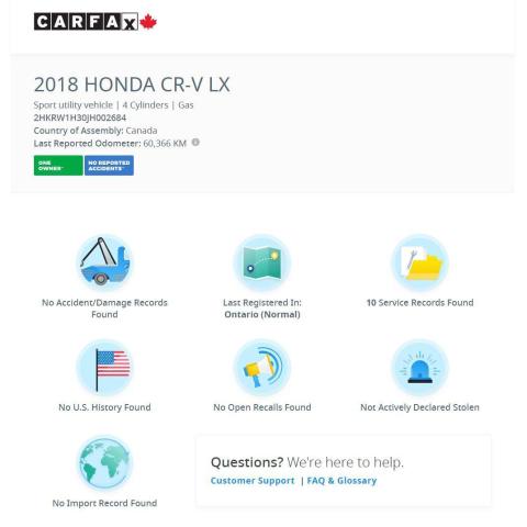 2018 Honda CR-V LX+ApplePlay+Camera+Remote Start+Clean Carfax Photo13