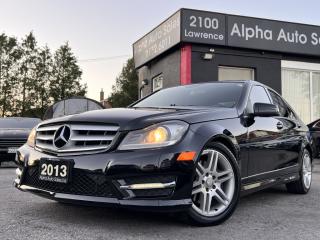<p>Mercedes Benz C Class C300 4MATIC - AMG Sport Package - Black on Gray - ONLY 169k KM - No Accidents - Clean Carfax - Loaded w/ Leather Heated Seats, Sunroof, Parking Sensor, Cd, Aux, USB, Xm, Bluetooth Phone & Audio, Steering Controls, Dual Zone Climate, Xenon Lights & Much More! In Great shape, Well Maintained! FINANCING AVAILABLE - OAC!</p>
<p >Included in the price:</p>
<p >1.Ontario Safety Standard Certificate.<br  />2.Administration Fee.<br  />3.CARFAX Vehicle History Report.<br  />4.OMVIC Fee.</p>
<p >Taxes and licensing are not included in the price.</p>
<p >Go to alphaautosales.ca to see 20+ high-resolution pictures of this vehicle or to apply for financing. </p>
<p >We Accept Visa Mastercard and American Express!! </p>
<p >We are open 7 days a week. </p>
<p >Alpha Auto Sales <br  />2100 Lawrence Ave. E <br  />Scarborough, ON M1R 2Z7 <br  />Office: 1 (800) 632 4194 <br  />Direct: (647) 632 6011 <br  />Email: sales@alphaautosales.ca <br  />Web: alphaautosales.ca</p>