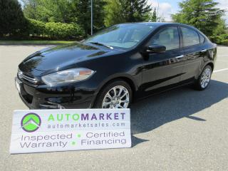 Used 2013 Dodge Dart Limited, TURBO, FINANCING, WARRANTY, INSPECTED, BCAA MEMBERSHIP! for sale in Langley, BC