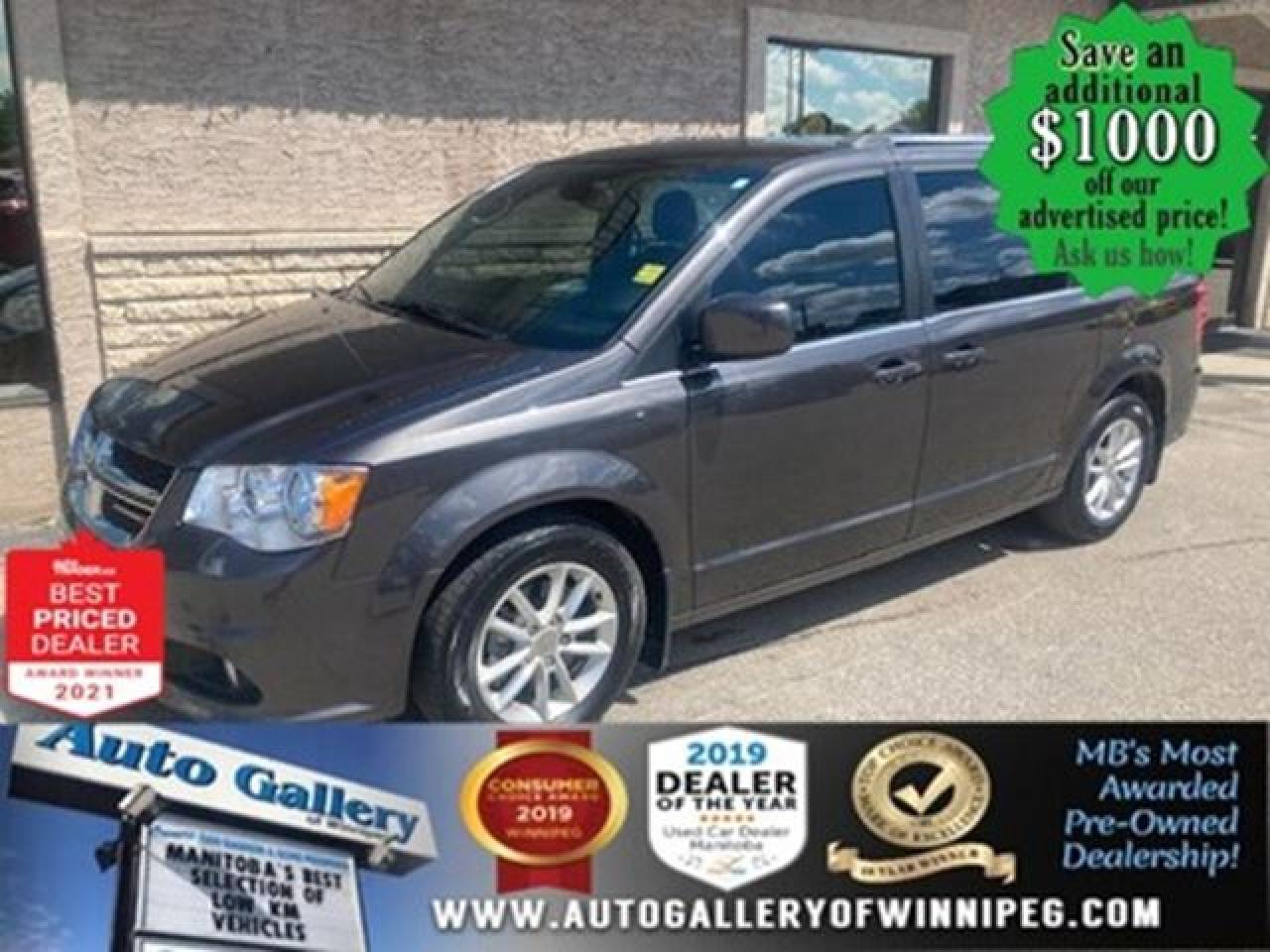 Used 2019 Dodge Grand Caravan SXT* DVD/Rear Air/Bluetooth/Reverse Camera for sale in Winnipeg, MB