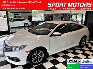 Used 2018 Honda Civic LX+Camera+Heated Seats+ApplePlay+Clean Carfax for sale in London, ON