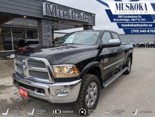 This RAM 2500 LONGHORN LIMITED, with a Intercooled Turbo Diesel I-6 6.7 L/408 engine, features a 6-Speed Automatic w/OD transmission, and generates 0 highway/0 city L/100km. Find this vehicle with only 130674 kilometers!  RAM 2500 LONGHORN LIMITED Options: This RAM 2500 LONGHORN LIMITED offers a multitude of options. Technology options include: Radio: Uconnect 8.4AN AM/FM/SXM/HD/BT/NAV, Siriusxm Traffic Real-Time Traffic Display, Voice Recorder, HD Radio, MP3 Player.  Safety options include Variable Intermittent Wipers, Power Door Locks w/Autolock Feature, Airbag Occupancy Sensor, Curtain 1st And 2nd Row Airbags, Dual Stage Driver And Passenger Front Airbags.  Visit Us: Find this RAM 2500 LONGHORN LIMITED at Muskoka Chrysler today. We are conveniently located at 380 Ecclestone Dr Bracebridge ON P1L1R1. Muskoka Chrysler has been serving our local community for over 40 years. We take pride in giving back to the community while providing the best customer service. We appreciate each and opportunity we have to serve you, not as a customer but as a friend