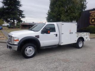 Used 2008 Ford F-550 Flat Deck 4WD Dually Diesel With Tidy Tank for sale in Burnaby, BC