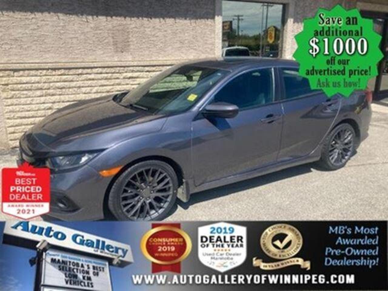 Used 2020 Honda Civic Sedan Sport* Reverse Camera/Bluetooth/Heated Seats for sale in Winnipeg, MB