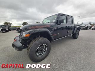 This Jeep Gladiator boasts a Regular Unleaded V-6 3.6 L engine powering this Automatic transmission. WHEELS: 17 X 7.5 MOJAVE OFF-ROAD ALUMINUM, TRANSMISSION: 8-SPEED AUTOMATIC -inc: Transmission Skid Plate, Selec-Speed Control, TRAILER TOW PACKAGE -inc: Class IV Hitch Receiver, Heavy-Duty Engine Cooling, 240-Amp Alternator.*This Jeep Gladiator Comes Equipped with These Options *QUICK ORDER PACKAGE 24D MOJAVE -inc: Engine: 3.6L Pentastar VVT V6 w/ESS, Transmission: 8-Speed Automatic , REMOTE START SYSTEM, MOPAR SPRAY-IN BEDLINER, LED LIGHTING GROUP -inc: Daytime Running Lights w/LED Accents, LED Park Turn Lamps, LED Fog Lamps, LED Reflector Headlamps, LED Taillamps, ENGINE: 3.6L PENTASTAR VVT V6 W/ESS (STD), COLD WEATHER GROUP -inc: Heated Steering Wheel, Front Heated Seats, BODY-COLOUR 3-PIECE HARD TOP -inc: Freedom Panel Storage Bag, Rear Window Defroster, Manual Rear Sliding Window, BODY-COLOUR 2-PIECE FENDER FLARES, BLACK, LEATHER-FACED BUCKET SEATS -inc: Full-Length Premium Armrests, Leather-Wrapped Park Brake Handle, Leather-Wrapped Shift Knob, Premium Door Trim Panel, Rear Seat Armrest w/Cupholders, BLACK.* Why Buy From Us? *Thank you for choosing Capital Dodge as your preferred dealership. We have been helping customers and families here in Ottawa for over 60 years. From our old location on Carling Avenue to our Brand New Dealership here in Kanata, at the Palladium AutoPark. If youre looking for the best price, best selection and best service, please come on in to Capital Dodge and our Friendly Staff will be happy to help you with all of your Driving Needs. You Always Save More at Ottawas Favourite Chrysler Store* Stop By Today *Stop by Capital Dodge Chrysler Jeep located at 2500 Palladium Dr Unit 1200, Kanata, ON K2V 1E2 for a quick visit and a great vehicle!
