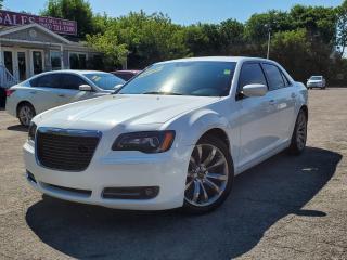 <p class=MsoNormal><span style=font-size: 13.5pt; line-height: 107%; font-family: Segoe UI,sans-serif; color: black;>EXCELLENT CONDITION LUXURIOUS PEARL WHITE ON BLACK CHRYSLER 300 W/ S TRIM PACKAGE EQUIPPED W/ THE EVER RELIABLE 292 HORSEPOWER 6 CYLINDER 3.6L VVT ENGINE W/ 8 SPEED AUTOMATIC TRANSMISSION, LOADED W/ </span><span style=font-family: Segoe UI, sans-serif; font-size: 18px;>BEATS BY DRE PREMIUM SOUND SYSTEM, </span><span style=font-family: Segoe UI, sans-serif; font-size: 13.5pt;>LEATHER/HEATED/POWER SEATS, PANORAMIC POWER MOONROOF, CRUISE CONTROL, FACTORY REMOTE CAR START, REAR-VIEW CAMERA, GPS NAVIGATION, BLUETOOTH CONNECTION, HEATED SIDE VIEW MIRRORS, AUTOMATIC HEADLIGHTS, KEYLESS ENTRY, PUSH BUTTON START, ALLOY RIMS, CERTIFIED W/ WARRANTIES AND MUCH MORE! This vehicle comes certified with all-in pricing excluding HST tax and licensing. Also included is a complimentary 36 days complete coverage safety and powertrain warranty, and one year limited powertrain warranty. Please visit our website at bossauto.ca today!</span><span style=font-family: Segoe UI, sans-serif; font-size: 13.5pt;> </span></p>