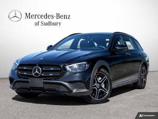 <b>Certified, Intelligent Drive Package, Premium Package, Technology Package, Night Package, 19 inch Aluminum Wheels!</b><br> <br> Check out our wide selection of <b>NEW</b> and <b>PRE-OWNED</b> vehicles today!<br> <br>   If the performance of the E-class isnt enough, the luxury sure will be. This  2022 Mercedes-Benz E-Class is for sale today in Sudbury. <br> <br>The most advanced E-class ever, this 2022 Mercedes-Benz is about to forever change how people interact with their vehicles. Revolutionary technology lets your E-class gather data from other cars, the internet, and the world around it faster than you can realize you need it. If youre in the market for an ultramodern mid sized luxury car, then you need this Mercedes-Benz E-class.This  wagon has 13,006 kms and is a Certified Pre-Owned vehicle. Its  black in colour  . It has an automatic transmission and is powered by a  3.0L I6 24V GDI DOHC Turbo engine.  And its got a certified used vehicle warranty for added peace of mind. <br> <br> Our E-Classs trim level is 450 4MATIC All-Terrain. Stepping up this E450 gets you a bigger engine, performance enhancements, sport brakes, and some AMG styling to set you apart, too. The interior is equally impressive with a sunroof, leather upholstery, heated power front seats with memory, and dual zone automatic climate control, along with an impressive infotainment display with navigation, Mercedes Benz Concierge virtual assistance, Linguatronic voice control, Apple CarPlay, and Android Auto. As far as safety, you hardly even have to drive this sedan with active assistance for braking, attention, and blind spots. This vehicle has been upgraded with the following features: Intelligent Drive Package, Premium Package, Technology Package, Night Package, 19 Inch Aluminum Wheels, Leather Seats. <br> <br>To apply right now for financing use this link : <a href=https://www.mercedes-benz-sudbury.ca/finance/apply-for-financing/ target=_blank>https://www.mercedes-benz-sudbury.ca/finance/apply-for-financing/</a><br><br> <br/>This vehicle has been examined inside and outand under followed by a demanding road test. If deficiencies were found at any time during This Vehicle is Mercedes-Benz Star Certified! the process, they have been repaired, replaced or reconditioned using only genuine Mercedes-Benz parts. Tested by one of our fully trained technicians, a Mercedes-Benz Certified Pre-owned vehicle is only approved and qualifies for the Mercedes-Benz Star Certified Warranty when it meets mandatory inspection standards. How your Mercedes-Benz achieves Certified status. 166-point Inspection: - Engine Test - Fluids - Electrical Systems - Undercarriage/Drivetrain - Appearance Standards - Safety, Security and Solidity - On Road Evaluation.<br> <br/><br>LocationMercedes-Benz of Sudbury is conveniently located at 2091 Long Lake Road in Sudbury, Ontario. If you cant make it to us, we can accommodate you! Call us today to come in and see this vehicle!<br> Come by and check out our fleet of 30+ used cars and trucks and 30+ new cars and trucks for sale in Sudbury.  o~o