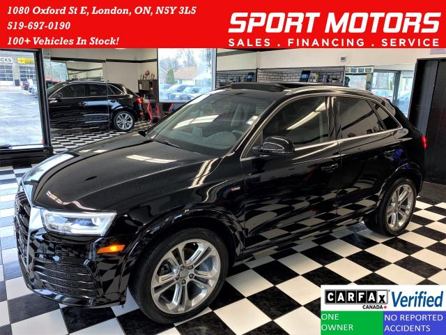 2017 Audi Q3 Technik S-Line TFSI Quattro+GPS+Camera+CLEANCARFAX Photo1