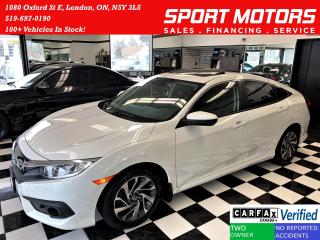 Used 2018 Honda Civic EX+Lane Keep+Camera+ApplePlay+Roof+CLEAN CARFAX for sale in London, ON