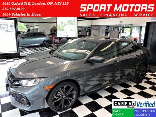 Used 2018 Honda Civic Sport Hatchback Turbo+Roof+NewBrakes+Accident Free for sale in London, ON