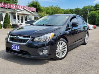<p><span style=font-size: 13.5pt; line-height: 107%; font-family: Segoe UI,sans-serif; color: black;>VERY CLEAN SUPER SHARP LOOKING LOADED BLACK ON BLACK ECO FRIENDLY SUBARU IMPREZA HATCHBACK WITH GREAT MILEAGE, EQUIPPED W/ THE VERY FUEL EFFICIENT 4 CYLINDER 2.0L DOHC ENGINE, LOADED W/ ALL-WHEEL DRIVE, POWER MOONROOF, GPS NAVIGATION, LEATHER AND HEATED/POWER SEATS, AUTOMATIC HEADLIGHTS, BLUETOOTH CONNECTION, REAR-VIEW CAMERA, POWER LOCKS/WINDOWS AND MIRRORS, AIR CONDITIONING, CRUISE CONTROL, KEYLESS ENTRY, WARRANTY AND MORE!*** FREE RUST-PROOF PACKAGE FOR A LIMITED TIME ONLY *** This vehicle comes certified with all-in pricing excluding HST tax and licensing. Also included is a complimentary 36 days complete coverage safety and powertrain warranty, and one year limited powertrain warranty. Please visit our website at www.bossauto.ca today!</span></p>