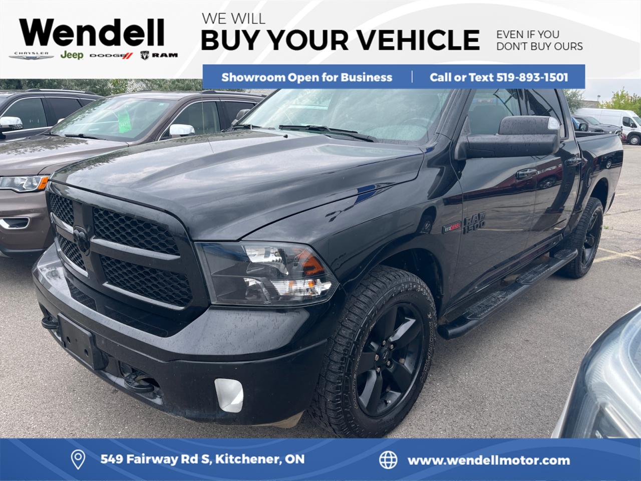 Used 18 Ram 1500 Slt Big Horn Black Package Crew 4x4 For Sale In Kitchener Ontario Carpages Ca