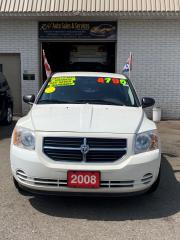 <p> <strong>RH AUTO SALES AND SERVICES</strong></p><p><span style=text-decoration: underline;><strong>2067 VICTORIA ST N, UNIT 2, BRESLAU, ON, N0B 1M0</strong></span></p><p><span style=text-decoration: underline;><strong>226-240-7618 OR CELL 519-731-3041</strong></span></p><p>2008 Dodge Caliber 2.0 Liter 4-cylinder, automatic, great condition with 185864 KM very clean in & out, drive smooth, no rust, oil spry yearly</p><p>Key-less entry, Power windows, locks, steering, mirrors, tilt steering wheel, A/C, Cd player, and more.........</p><p>This car comes with safety, 3 Months warranty drivers shield that cover up to $ 3000 per claim & Carfax....</p><p>Selling for $4795 PLUS TAX, license fee.</p><p>Please call 226-240-7618 or text 519-731-3041</p><p>Please visit us at RH Auto Sales & Services</p><p>2067 Victoria ST, N, # 2, Breslau ON. N0B 1M0</p>