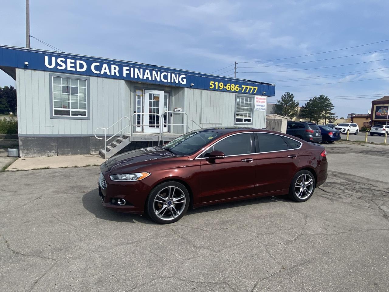 Used 2016 Ford Fusion AWD Titanium LEATHER ROOF NAV WE FINANCE ALL CREDI for sale in London, ON