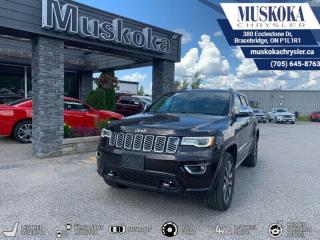 This JEEP GRAND CHEROKEE OVERLAND, with a Regular Unleaded V-6 3.6 L/220 engine, features a 8-Speed Automatic w/OD transmission, and generates 25 highway/18 city L/100km. Find this vehicle with only 90128 kilometers!  JEEP GRAND CHEROKEE OVERLAND Options: This JEEP GRAND CHEROKEE OVERLAND offers a multitude of options. Technology options include: 2 LCD Monitors In The Front, Radio w/Seek-Scan, Clock, Speed Compensated Volume Control, Aux Audio Input Jack, Steering Wheel Controls, Voice Activation, Radio Data System, External Memory Control and Internal Memory, Radio: Uconnect 3C Nav w/8.4 Display, Siriusxm Traffic Real-Time Traffic Display, Voice Recorder.  Safety options include Speed Sensitive Rain Detecting Variable Intermittent Wipers, Tailgate/Rear Door Lock Included w/Power Door Locks, 2 LCD Monitors In The Front, Power Door Locks w/Autolock Feature, Airbag Occupancy Sensor.  Visit Us: Find this JEEP GRAND CHEROKEE OVERLAND at Muskoka Chrysler today. We are conveniently located at 380 Ecclestone Dr Bracebridge ON P1L1R1. Muskoka Chrysler has been serving our local community for over 40 years. We take pride in giving back to the community while providing the best customer service. We appreciate each and opportunity we have to serve you, not as a customer but as a friend