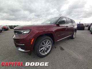 This Jeep Grand Cherokee L boasts a Regular Unleaded V-8 5.7 L engine powering this Automatic transmission. WHEELS: 20 X 8.5 PAINTED SILVER ALUMINUM (STD), VELVET RED PEARL, TWO-TONE PAINT GROUP.*This Jeep Grand Cherokee L Comes Equipped with These Options *QUICK ORDER PACKAGE 25S SUMMIT -inc: Engine: 5.7L VVT V8 w/FuelSaver MDS, Transmission: 8-Speed TorqueFlite Auto , TRANSMISSION: 8-SPEED TORQUEFLITE AUTO, TIRES: 265/50R20 A/S PERFORMANCE (STD), LUXURY TECH GROUP V -inc: Wireless Charging Pad, 2nd Row Manual Window Shades, GVWR: 3,129 KGS (6,900 LBS), GLOBAL BLK W/GLOBAL BLK, NAPPA LEATHER-FACED SEATS, ENGINE: 5.7L VVT V8 W/FUELSAVER MDS -inc: Hold N Go, GVWR: 3,129 kgs (6,900 lbs), BLACK, 19 SPEAKER MCINTOSH AUDIO SYSTEM -inc: 950-Watt Amplifier, Voice Activated Dual Zone Front And Rear Automatic Air Conditioning w/Front Infrared.* Why Buy From Us? *Thank you for choosing Capital Dodge as your preferred dealership. We have been helping customers and families here in Ottawa for over 60 years. From our old location on Carling Avenue to our Brand New Dealership here in Kanata, at the Palladium AutoPark. If youre looking for the best price, best selection and best service, please come on in to Capital Dodge and our Friendly Staff will be happy to help you with all of your Driving Needs. You Always Save More at Ottawas Favourite Chrysler Store* Visit Us Today *For a must-own Jeep Grand Cherokee L come see us at Capital Dodge Chrysler Jeep, 2500 Palladium Dr Unit 1200, Kanata, ON K2V 1E2. Just minutes away!