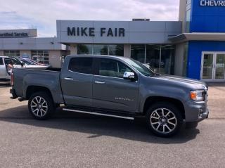 Used 2021 GMC Canyon Denali remote locking tailgate, keyless entry, remote start, chrome assist steps, rear park assist for sale in Smiths Falls, ON