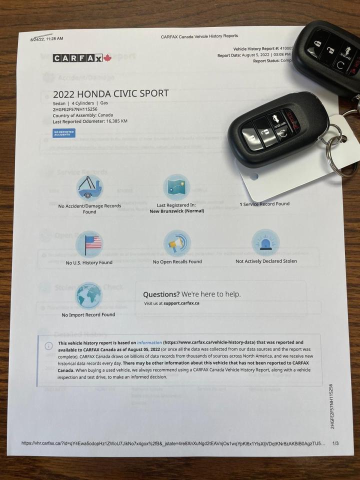 2022 Honda Civic Sport AUTO LIKE NEW NO ACCIDENT SUNROOF - Photo #20