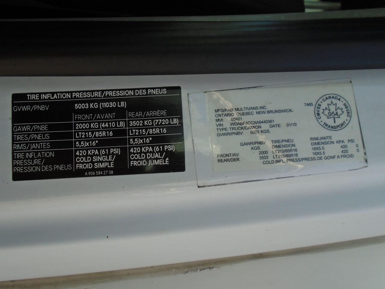 2010 Mercedes-Benz Sprinter 2WD Reg Cab 170  WB - Photo #17
