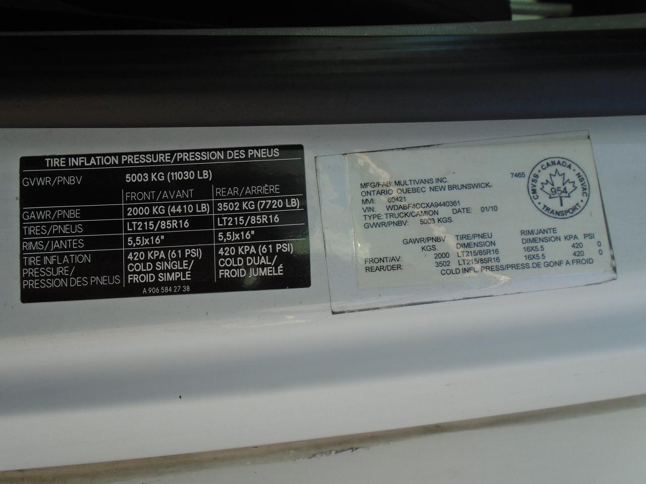 2010 Mercedes-Benz Sprinter 2WD Reg Cab 170  WB - Photo #17
