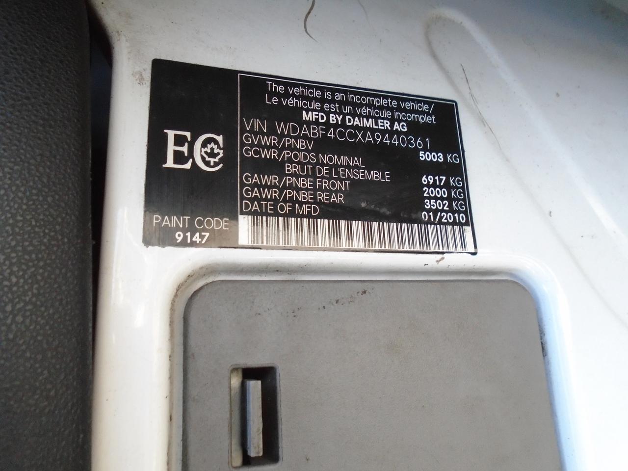 2010 Mercedes-Benz Sprinter 3500 3500 2WD Reg Cab 170 WB Photo