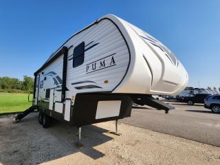 <p>2022 PUMA 253FBS 5TH WHEEL SINGLE SLIDE WITH <span style=text-decoration: underline;><strong>NO ADMIN FEES</strong></span>.</p><p>Great couples unit, sleeps 6. </p><p>All Puma trailers start on a powder coated frame with Super Lube axles. 5/8” tongue and groove flooring. TONS of storage. Every trailer has an outdoor kitchen where available and power awning with LED light strip. Rack and pinion electric slide outs come standard on all models. Puma trailers also come with back up camera and solar prepped. Inside you’ll find a deep farm sink with high rise faucet, 3 burner range, and most are optioned with a 5,100 BTU electric fireplace, blue tooth stereo, and LED lighting.</p><p>FREE STARTER KIT includes</p><p>A spare tire         </p><p>Sewer hose</p><p>Cord adaptor</p><p>Full propane tanks</p><p>Battery and battery box.</p><p>Take a walk through from home!</p><p>https://my.matterport.com/show/?m=YcJxvbwdsJs</p><p>DRY WEIGHT 6750LBS</p><p>GVWR 8800LBS</p>