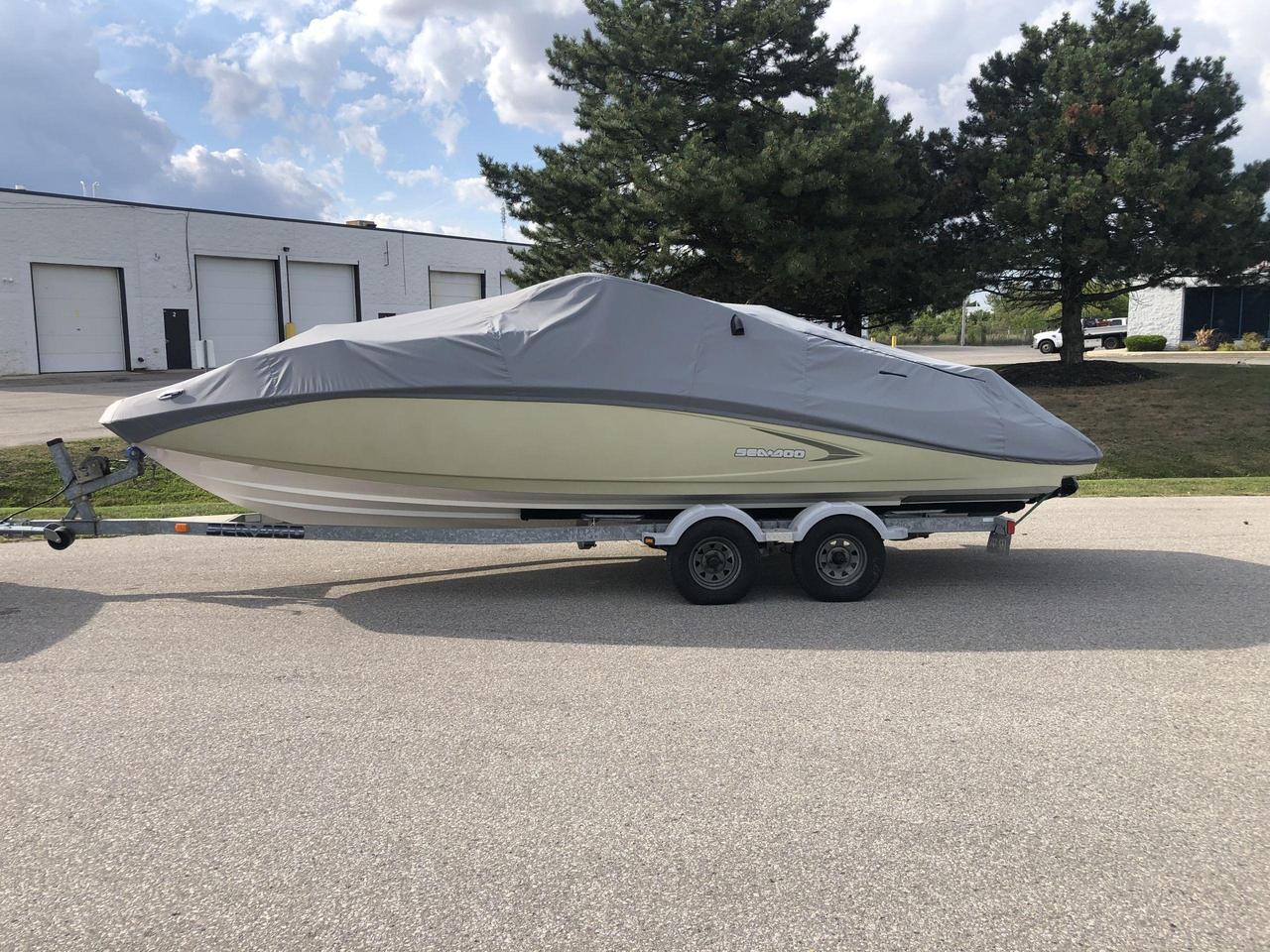 <p>2008 SEADOO CHALLENGER 230</p><p>430HP</p><p>TWIN ROTAX 215HP SUPERCHARGED ENGINES</p><p>SEATS 12 PEOPLE</p><p>BIMINI TOP INCLUDED BUT NOT IN PICTURES</p><p>RECENT WORK:</p><p>COMPLETE INTERIOR REUPHOLSTERED- $6500</p><p>BOTH SUPERCHARGERS REBUILT - $3000 REBUILT BY SEADOO DEALER</p><p>BOTH ENGINES PULLED AND FRESHENED UP WITH NEW BOTTOM END MAIN AND CONNECTING ROD BEARINGS, NEW CRANK PULLEY BOLTS, NEW SEALS, SPARK PLUGS.</p><p>NEW DRIVE SHAFTS, BELLOWS WITH BEARINGS, CARBON RINGS, RETAINER CLIP.</p><p>NEW OEM PLUGS, NEW AIR FILTERS, NEW FUEL PUMP CARTRIDGES.&nbsp;</p><p><br>ALL PARTS INSTALLED ARE OEM FROM BRP.</p><p>ALL WORK PERFORMED BY LICENSED MECHANIC.&nbsp;</p><p>UPDRADED JVC SPEAKERS - $400</p><p>NEW COVER - $1000</p><p>4 NEW CARLISLE TIRES - $600</p><p>4 NEW OEM BUNK BRACKETS</p><p>&nbsp;</p><p>20 HOURS ON BOAT SINCE REBUILD, MECHANICALLY SOUND, CAN WATER TEST UPON SIGNED BILL OF SALE WITH DEPOSIT.</p><p>&nbsp;</p><p>$44995 INCLUDING TRAILER</p><p>EAGLE AUTO SALES</p><p>519-998-3156</p><p>WWW.EAGLEAUTOSALES.CA</p><p>&nbsp;</p><p>VIEWING BY APPOINTMENT, PLEASE CALL AHEAD TO CHECK AVAILABILITY.</p><p>&nbsp;</p><p>&nbsp;</p><p>&nbsp;</p>