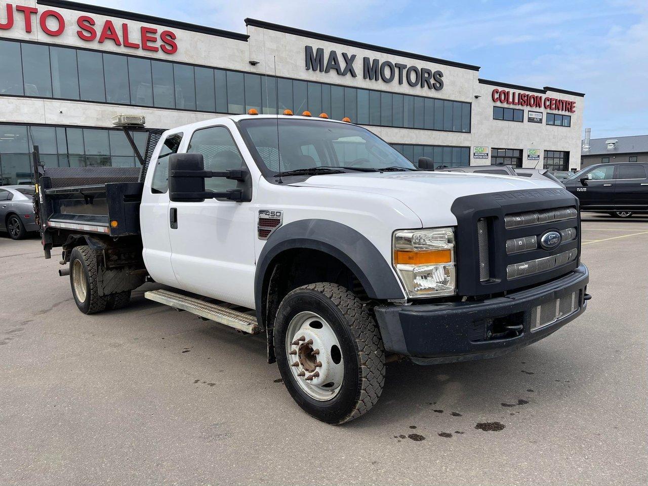 Used 2008 Ford F-450 Super Duty DRW 10 foot Dump Truck 6.4L DIESEL dually for sale in Saskatoon, SK