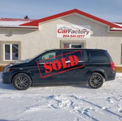 <p>***SOLD***</p><p>Accident Free, Local, SXT Grand Caravan wih Stow N Go</p><p> Includes a 1 year Unlimited KM Warranty, Payments as low as $127 Bi weekly* </p><p>loaded up with Blacktop Package, DVD  player, 40 GB Hard drive , 6.5 inch touch screen and so much more...</p><p class=MsoNormal>Brilliant Black Crystal Pearl</p><p class=MsoNormal><strong><u>Customer Preferred Package 29G</u></strong></p><p class=MsoNormal>SXT badge</p><p class=MsoNormal>2nd− & 3rd−row Stow ’n Go seats</p><p class=MsoNormal>2nd−row Stow ’n Go bucket seats</p><p class=MsoNormal>Easy−clean floor mats</p><p class=MsoNormal>Floor console with cup holder</p><p class=MsoNormal>Integrated roof rail crossbars</p><p class=MsoNormal>Sunscreen glass</p><p class=MsoNormal>Black side roof rails</p><p class=MsoNormal>Body−colour bodyside moulding</p><p class=MsoNormal>Body−colour door handles</p><p class=MsoNormal><strong><u>Uconnect Hands−Free Group</u></strong></p><p class=MsoNormal>90 Days SiriusXM subscription</p><p class=MsoNormal>Bluetooth streaming audio</p><p class=MsoNormal>Remote USB port</p><p class=MsoNormal>Auto−dimming rear-view mirror w/ mic</p><p class=MsoNormal>SiriusXM satellite radio</p><p class=MsoNormal>Hands−free comm. with Bluetooth</p><p class=MsoNormal><strong><u>SXT Plus Group </u></strong></p><p class=MsoNormal>17x6.5−inch aluminum wheels</p><p class=MsoNormal>Power second−row windows</p><p class=MsoNormal>Power 3rd−row quarter−vented windows</p><p class=MsoNormal>Power windows w/ front 1−touch down</p><p class=MsoNormal>Body−colour sill applique</p><p class=MsoNormal><strong><u>Blacktop Package</u></strong></p><p class=MsoNormal>Delete roof rack</p><p class=MsoNormal>17x6.5−in alum w/ Gloss Black pkts</p><p class=MsoNormal>Fog lamps</p><p class=MsoNormal>Super console</p><p class=MsoNormal>A/C w/ manual tri−zone temp control</p><p class=MsoNormal>Leather−wrapped shift knob</p><p class=MsoNormal>Leather−wrapped steering wheel</p><p class=MsoNormal>Rear air conditioning with heater</p><p class=MsoNormal>Rear fascia scuff pad</p><p class=MsoNormal>Black interior accents</p><p class=MsoNormal>Cloth seats with accent stitching</p><p class=MsoNormal>Silver accent stitching</p><p class=MsoNormal>Black grille</p><p class=MsoNormal>Black headlamp bezels</p><p class=MsoNormal><strong><u>Single DVD Entertainment Group</u></strong></p><p class=MsoNormal>2nd−row o/h 9−inch VGA video screen</p><p class=MsoNormal>HDMI input jack</p><p class=MsoNormal>115−volt auxiliary power outlet</p><p class=MsoNormal>Second−row overhead DVD console</p><p class=MsoNormal>6 speakers</p><p class=MsoNormal>Radio 430 6.5−in touch AM/FM/CD/HDD</p><p class=MsoNormal>Parkview Rear Back−Up Camera</p><p class=MsoNormal>Video remote control</p><p class=MsoNormal>Wireless headphones</p><p class=MsoNormal>Remote USB port − charge only</p><p class=MsoNormal>40GB hard drive with 28GB available</p><p> </p><p class=MsoNormal>6.5−inch touchscreen</p><p> </p><p>We offer on the spot financing; we finance all levels credit.</p><p>Comes with warranty, and several Warranty Options Available (at additional cost)</p><p>All our vehicles come with a Manitoba safety.</p><p>Proud members of The Manitoba Used Car Dealer Association as well as the Manitoba Chamber of Commerce.</p><p>All payments, and prices, are plus applicable taxes. Dealers permit #4821</p><p>* See dealer for details</p>