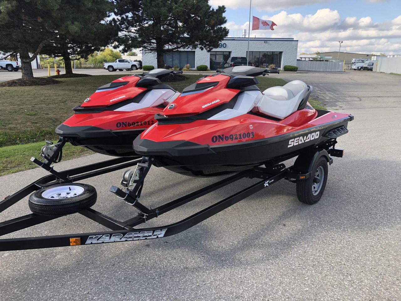 <p>2012 SEADOO GTI130 SE - MATCHING PAIR&nbsp;</p><p>ROTAX 1.5L 130HP 4 STROKE NATURALLY ASPIRATED - ENOUGH POWER TO PULL 3 KIDS ON A TUBE</p><p>SEATS 3 PASSENGERS EACH</p><p>77HRS AND 155HRS&nbsp;</p><p>RECENTLY REPLACED WEAR RINGS ON JET PACKS, ONE HAS A NEW IMPELLER.</p><p>RECENTY SPARK PLUGS, OIL CHANGE</p><p>BOTH HAD NEW BATTERIES INSTALLED LAST YEAR</p><p>MATCHING GALVINIZED KARAVAN TRAILER WITH BRAND NEW CARLISLE TIRES. ALL LIGHTS WORK.</p><p>BOTH MACHINES RUN A1, NEVER HAD ANY ISSUES WITH THEM. OWNED FOR LAST 4 YEARS.</p><p>BOTH HAVE VTS AND REVERSE. 2 KEYS FOR EACH MACHINE. TOTAL OF 4 KEYS</p><p>MATCHING SEADOO COVERS</p><p>&nbsp;</p><p>$19995OBO</p><p>EAGLE AUTO SALES</p><p>519-998-3156</p><p>WWW.EAGLEAUTOSALES.CA</p><p>&nbsp;</p><p>VIEWING BY APPOINTMENT, PLEASE CALL AHEAD TO CHECK AVAILABILITY&nbsp;</p><p>&nbsp;</p><p>&nbsp;</p>