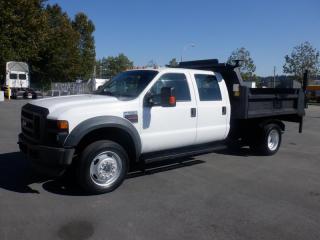 2008 Ford F-550 Super Duty 9 Foot Dump Box With Power Tailgate Dually Diesel, 6.4L V8 OHV 32V TURBO DIESEL engine, 8 cylinder, V8 Turbo Diesel engine, 4 door, automatic, RWD, cruise control, air conditioning, AM/FM radio, power windows, power mirrors, white exterior, grey interior, cloth, Engine Hours 8506, Certification and Decal Valid Until December 2022. $22,250.00 plus $375 processing fee, $22,625.00 total payment obligation before taxes.  Listing report, warranty, contract commitment cancellation fee, financing available on approved credit (some limitations and exceptions may apply). All above specifications and information is considered to be accurate but is not guaranteed and no opinion or advice is given as to whether this item should be purchased. We do not allow test drives due to theft, fraud and acts of vandalism. Instead we provide the following benefits: Complimentary Warranty (with options to extend), Limited Money Back Satisfaction Guarantee on Fully Completed Contracts, Contract Commitment Cancellation, and an Open-Ended Sell-Back Option. Ask seller for details or call 604-522-REPO(7376) to confirm listing availability.